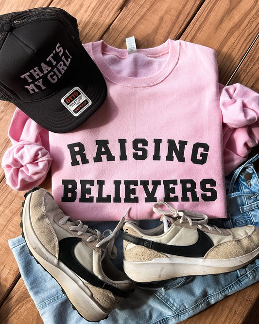 Raising Believers Sweatshirt | Christian Mom Crewneck