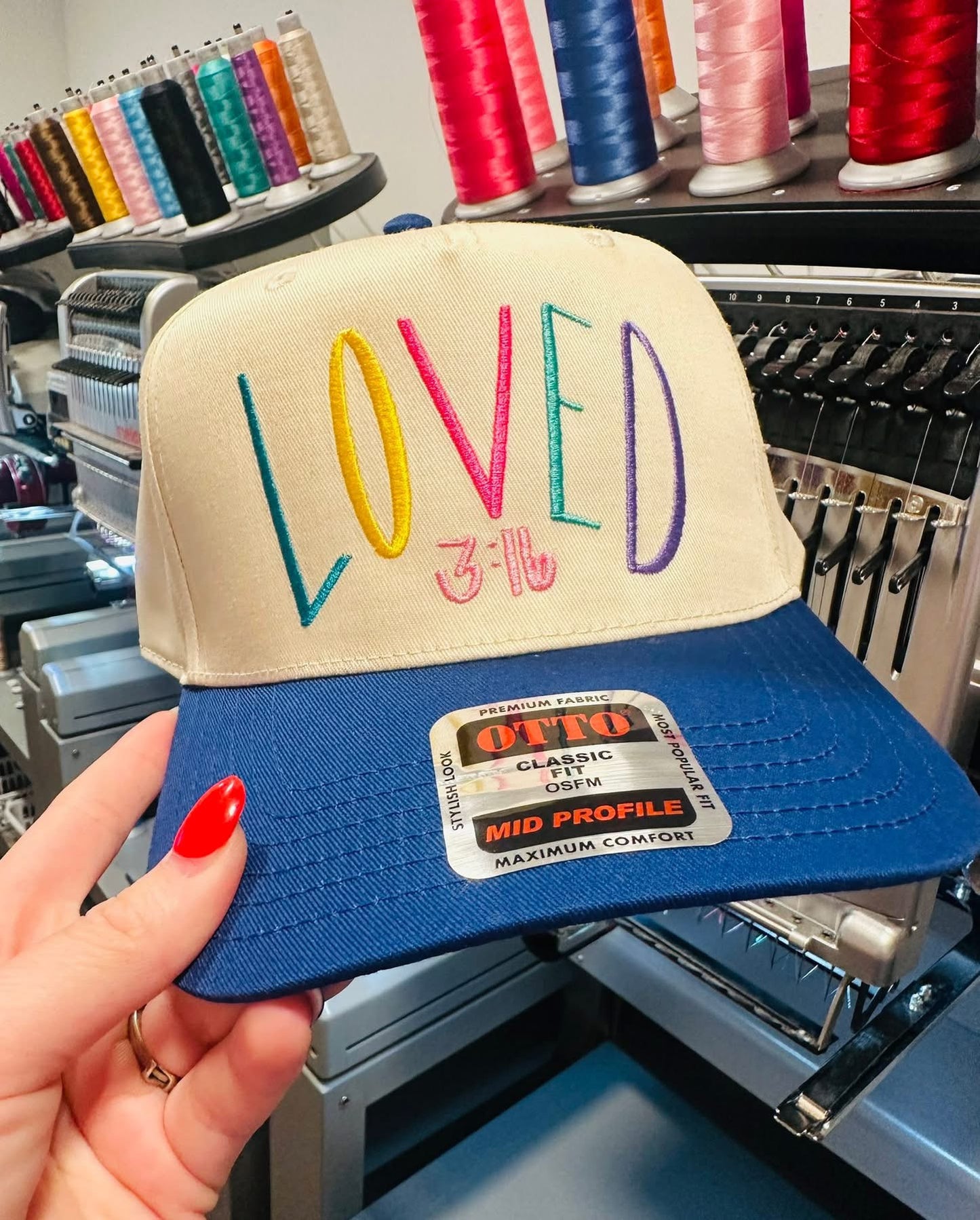 Faith Trucker Hat | Loved 3:16 Hat | Multi COLOR