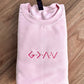 God Is Greater Than Highs & Lows Embroidered Sweatshirt