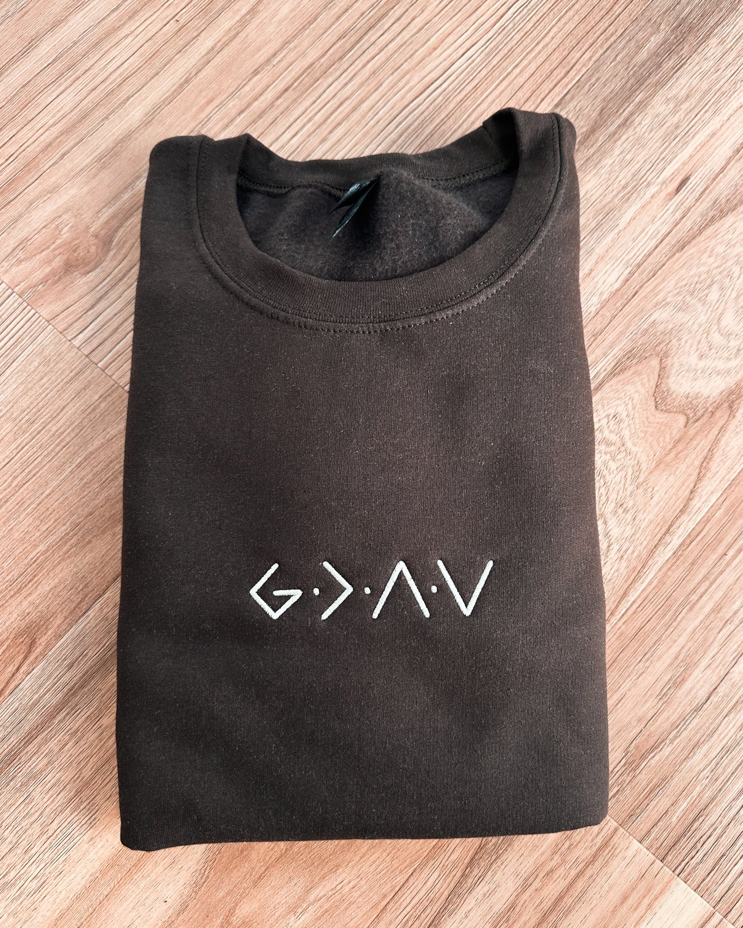 God Is Greater Than Highs & Lows Embroidered Sweatshirt