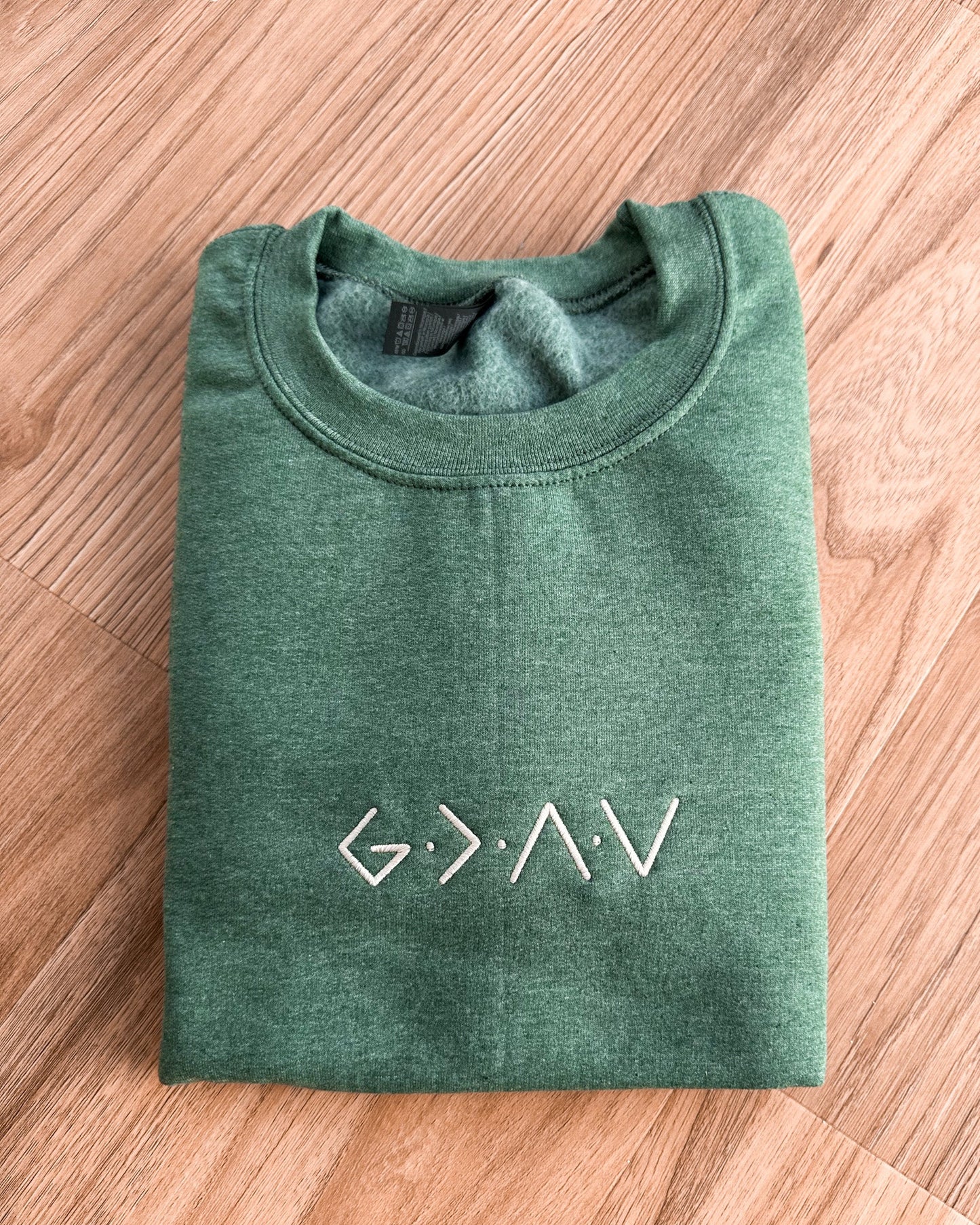 God Is Greater Than Highs & Lows Embroidered Sweatshirt