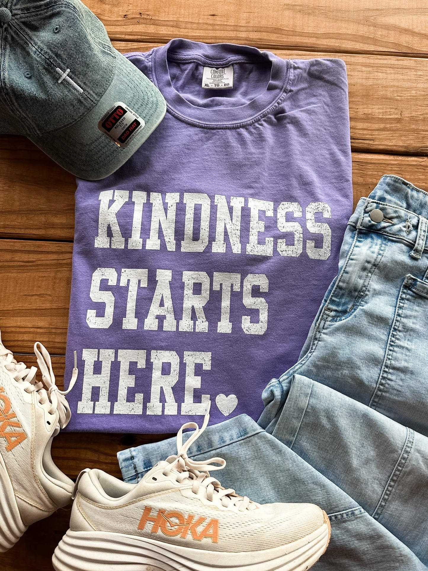 Kindness Starts Here Graphic Tee | Teacher Kindness Shirt